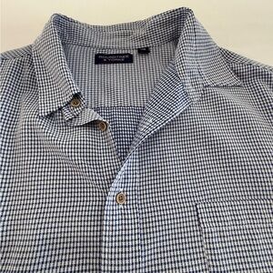 Roundtree & Yorke Light Blue Gingham Shirt